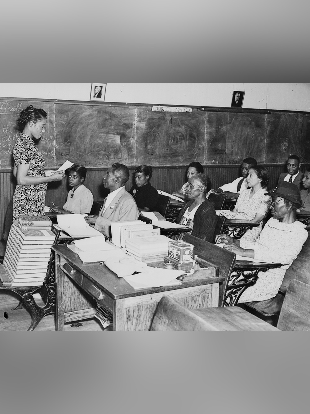 1939 WPA Literacy Night School Marshall, Harrison County, Texas 8x10 Photo